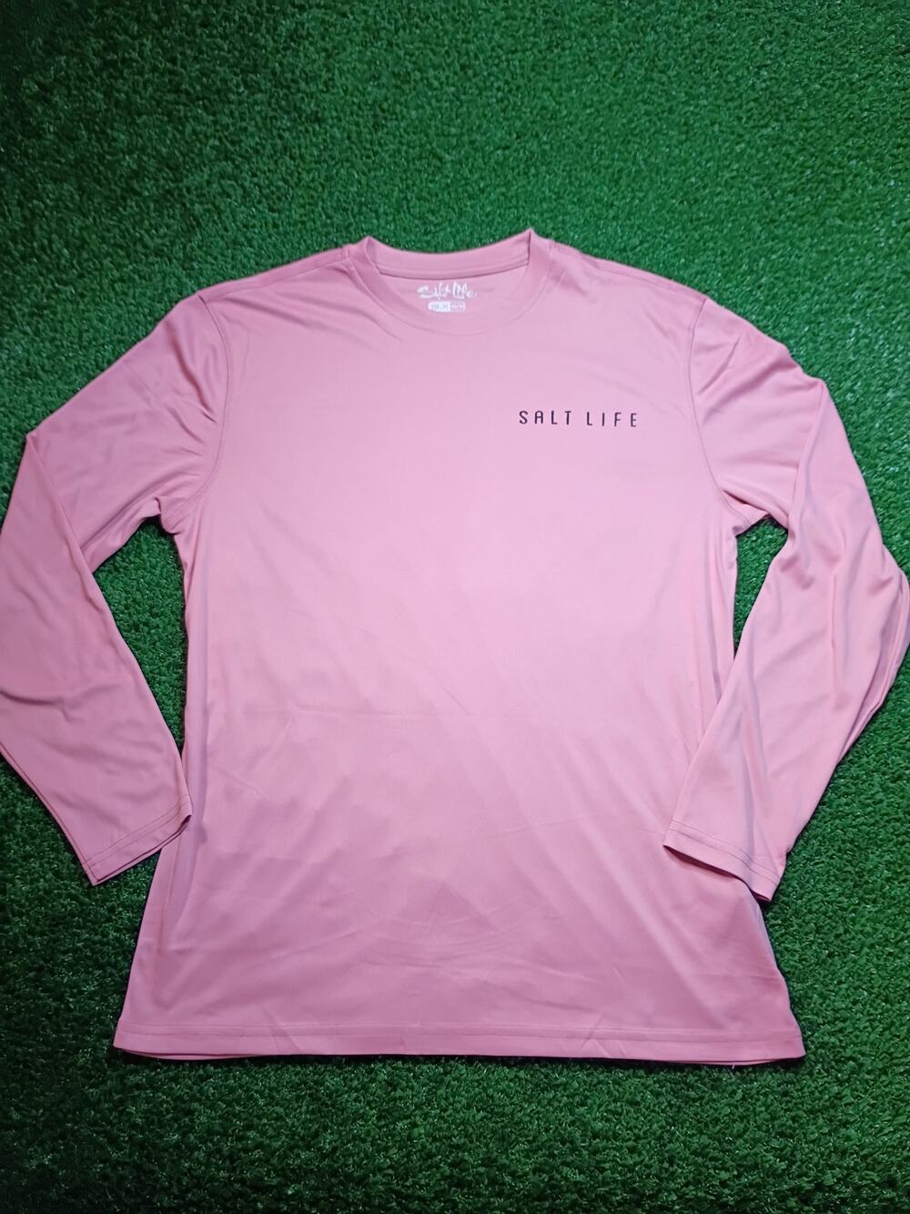 Salt Life Men's Pink Clay Stars & Stripes Fish Tail Tee M
